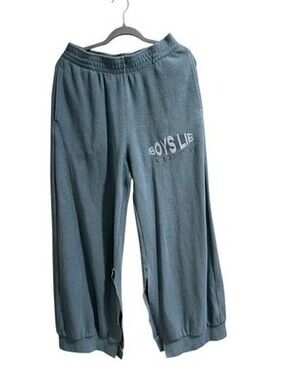 Boys Lie Oversized Wide Leg Inner Slit Jogger Sweatpants Size Medium
